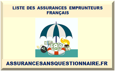 LISTE DES ASSURANCES EMPRUNTEUR 2025